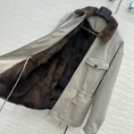 Женская джинсовая куртка Prada серого цвета, артикул 346796 — фото 3