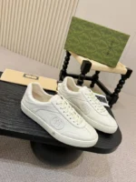 Мужские кеды Gucci белого цвета, артикул 346816