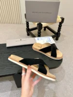 Мужские шлепанцы Brunello Cucinelli чёрного цвета, артикул 346823 — фото 6