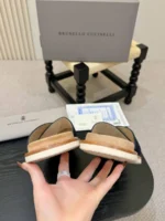Мужские шлепанцы Brunello Cucinelli тёмно-синего цвета, артикул 346824 — фото 7
