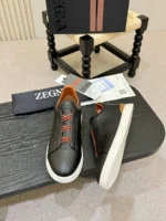 Мужские кеды Zegna чёрного цвета, артикул 346827 — фото 4