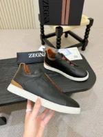 Мужские кеды Zegna чёрного цвета, артикул 346827 — фото 6