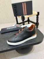Мужские кеды Zegna чёрного цвета, артикул 346827 — фото 7