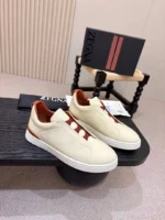 Мужские кеды Zegna белого цвета, артикул 346828
