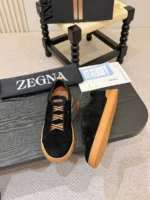 Мужские кеды Zegna чёрного цвета, артикул 346829 — фото 4