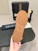 Мужские кеды Zegna коричневого цвета, артикул 346831 — фото 9