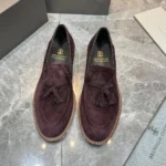 Мужские лоферы Brunello Cucinelli бордового цвета, артикул 346842 — фото 2