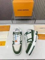 Мужские кеды Louis Vuitton зелёного цвета, артикул 346854 — фото 3