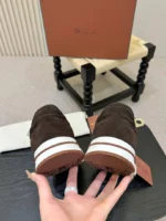 Мужские кроссовки Loro Piana коричневого цвета, артикул 346867 — фото 8