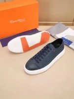 Мужские кеды Santoni тёмно-синего цвета, артикул 346871 — фото 7