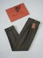Мужские брюки Loro Piana коричневого цвета, артикул 346885