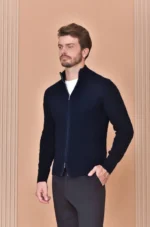 Мужской кардиган Loro Piana тёмно-синего цвета, артикул 346894 — фото 3