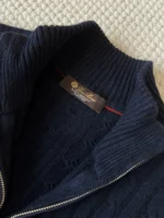 Мужской кардиган Loro Piana тёмно-синего цвета, артикул 346894 — фото 6