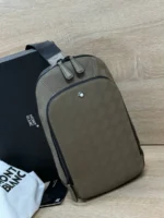 Мужская сумка-слинг MONTBLANC цвета хаки, артикул 346955