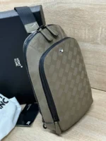 Мужская сумка-слинг MONTBLANC цвета хаки, артикул 346955 — фото 3