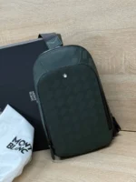 Мужская сумка-слинг MONTBLANC зелёного цвета, артикул 346956
