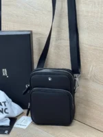 Мужская сумка мессенджер MONTBLANC чёрного цвета, артикул 346957