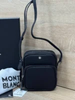 Мужская сумка мессенджер MONTBLANC чёрного цвета, артикул 346958