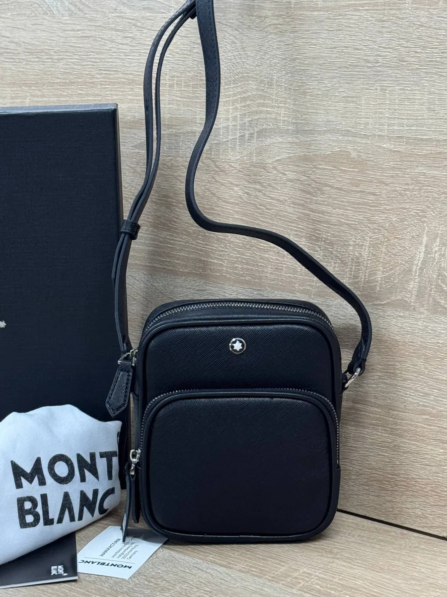 346958_1 Мужская сумка мессенджер MONTBLANC чёрного цвета, артикул 346958