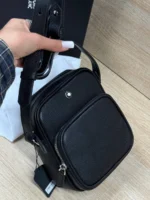 Мужская сумка мессенджер MONTBLANC чёрного цвета, артикул 346958 — фото 4