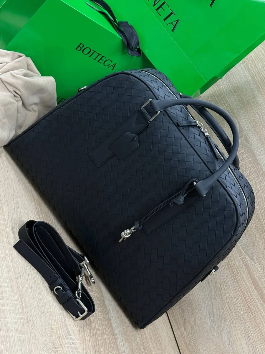 346966_1 Мужской портфель Bottega Veneta тёмно-синего цвета, артикул 346966