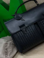 Мужской портфель Bottega Veneta тёмно-синего цвета, артикул 346972 — фото 8