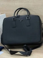 Мужской портфель Prada чёрного цвета, артикул 346973 — фото 3