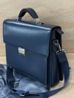 Мужской портфель MONTBLANC тёмно-синего цвета, артикул 346984 — фото 3