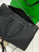 Мужская дорожная сумка Bottega Veneta чёрного цвета, артикул 346989 — фото 5