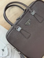 Мужской портфель Prada коричневого цвета, артикул 346990 — фото 6