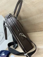 Мужской портфель Prada коричневого цвета, артикул 346990 — фото 7