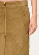 Женская замшевая юбка Chanel коричневого цвета, артикул 346998 — фото 6