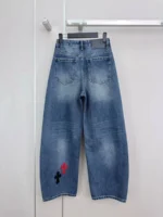 Женские джинсы Chrome Hearts синего цвета, артикул 347000 — фото 2