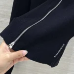 Женская кофта на молнии Alexander Wang чёрного цвета, артикул 347020 — фото 5