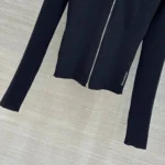 Женская кофта на молнии Alexander Wang чёрного цвета, артикул 347020 — фото 6