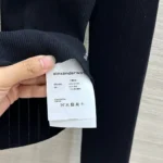 Женская кофта на молнии Alexander Wang чёрного цвета, артикул 347020 — фото 7
