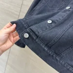 Женская джинсовая куртка Bottega Veneta чёрного цвета, артикул 347028 — фото 8