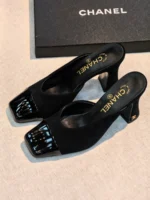 Женские мюли Chanel чёрного цвета, артикул 347057