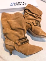 Женские казаки Isabel Marant коричневого цвета, артикул 347059 — фото 2