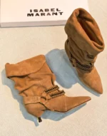 Женские казаки Isabel Marant коричневого цвета, артикул 347059 — фото 3