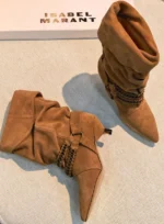 Женские казаки Isabel Marant коричневого цвета, артикул 347059 — фото 4