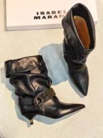 Женские казаки Isabel Marant чёрного цвета, артикул 347060 — фото 2