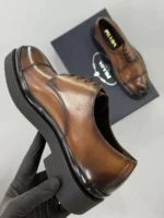 Мужские дерби Prada коричневого цвета, артикул 347081 — фото 3