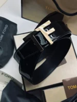 Мужской ремень Tom Ford чёрного цвета, артикул 347088