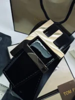 Мужской ремень Tom Ford чёрного цвета, артикул 347088 — фото 3