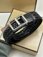 Мужской ремень Tom Ford чёрного цвета, артикул 347089