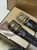 Мужской ремень Tom Ford чёрного цвета, артикул 347089 — фото 4