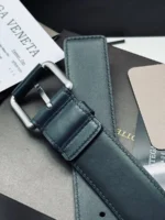 Мужской ремень Bottega Veneta тёмно-синего цвета, артикул 347091 — фото 4
