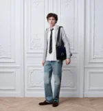 Мужская кофта на молнии Dior серого цвета, артикул 347099 — фото 3