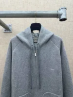 Мужская кофта на молнии Dior серого цвета, артикул 347099 — фото 5